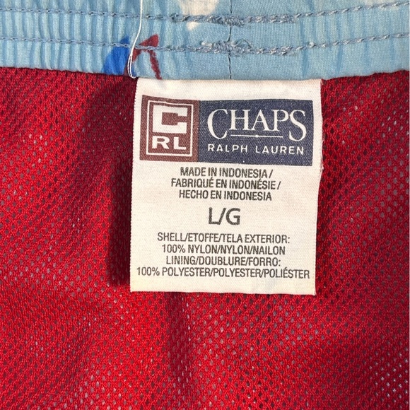 Ralph Lauren Chaps Vintage Light Blue Floral Swimwear Large - Picture 8 of 10